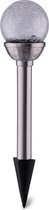 LED Priklamp met Zonne-energie - Igan Bolia - 0.08W - RGB - Mat Zilver - Kunststof