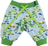 Handgemaakt driekwartbroekje met kikkers - Kort broekje Puddle Party - 92-98