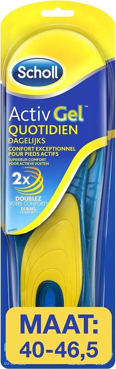 Scholl ActivGel Inlegzolen – Man – Maat 40 - 46,5 – 1 Paar