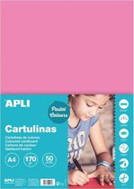 APLI Roze Karton A4 170 g/m² - 50 vel