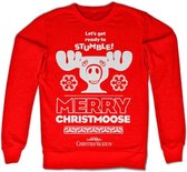 National Lampoon's Christmas Vacation Sweater/trui -XL- Merry Christmoose Rood