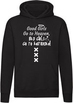 Good Girls Go to Heaven Bad Girls Go to Amsterdam Hoodie | Hoofdstad | Mokum | 020 |  sweater | trui | unisex | capuchon