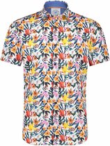 A fish named Fred- Shirt SS floral white - 4XL-EU