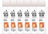 Schwarzkopf - Gliss Kur - Shampoo - Total Repair - 6 x 250 ML - Voordeelverpakking