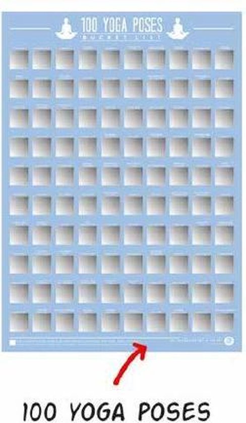 Affiche à gratter 100 poses de yoga