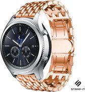 Stalen Smartwatch bandje - Geschikt voor  Samsung Gear S3 stalen draak bandje - rosé goud - Strap-it Horlogeband / Polsband / Armband