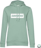 Subprime - Dames Hoodies Hoodie Block Mint - Groen - Maat M