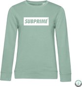 Subprime - Dames Sweaters Sweat Block Mint - Groen - Maat XL