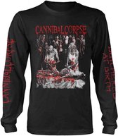 Cannibal Corpse Longsleeve shirt -M- BUTCHERED AT BIRTH (EXPLICIT) Zwart