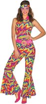 Rubie's Jumpsuit Hippie 70s Dames Polyester 2-delig Maat 36