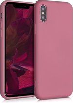 kwmobile telefoonhoesje geschikt voor Apple iPhone X - Hoesje voor smartphone - Back cover in donkerroze