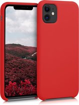 kwmobile telefoonhoesje geschikt voor Apple iPhone 11 - Hoesje met siliconen coating - Smartphone case in rood