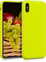 kwmobile telefoonhoesje voor Apple iPhone XS Max - Hoesje met siliconen coating - Smartphone case in citroengeel