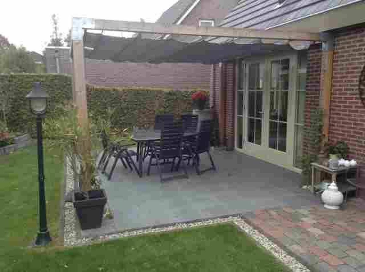 Nesling Voile d'ombrage rétractable, B290xL400cm, Anthracite