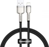 Baseus Cafule Series Korte USB-A naar Lightning Kabel 25cm Metaal Zwart