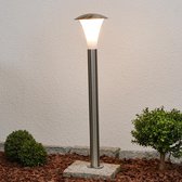 Lindby - buitenlamp - 1licht - roestvrij staal, polycarbonaat - H: 80 cm - E27 - roestvrij staal, opaalwit