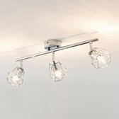 Lindby - LED plafondlamp - 3 lichts - metaal - H: 17.2 cm - G9 - chroom - A++ - Inclusief lichtbronnen