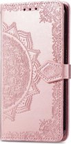 Bloem mandala roze agenda case hoesje Samsung Galaxy A52