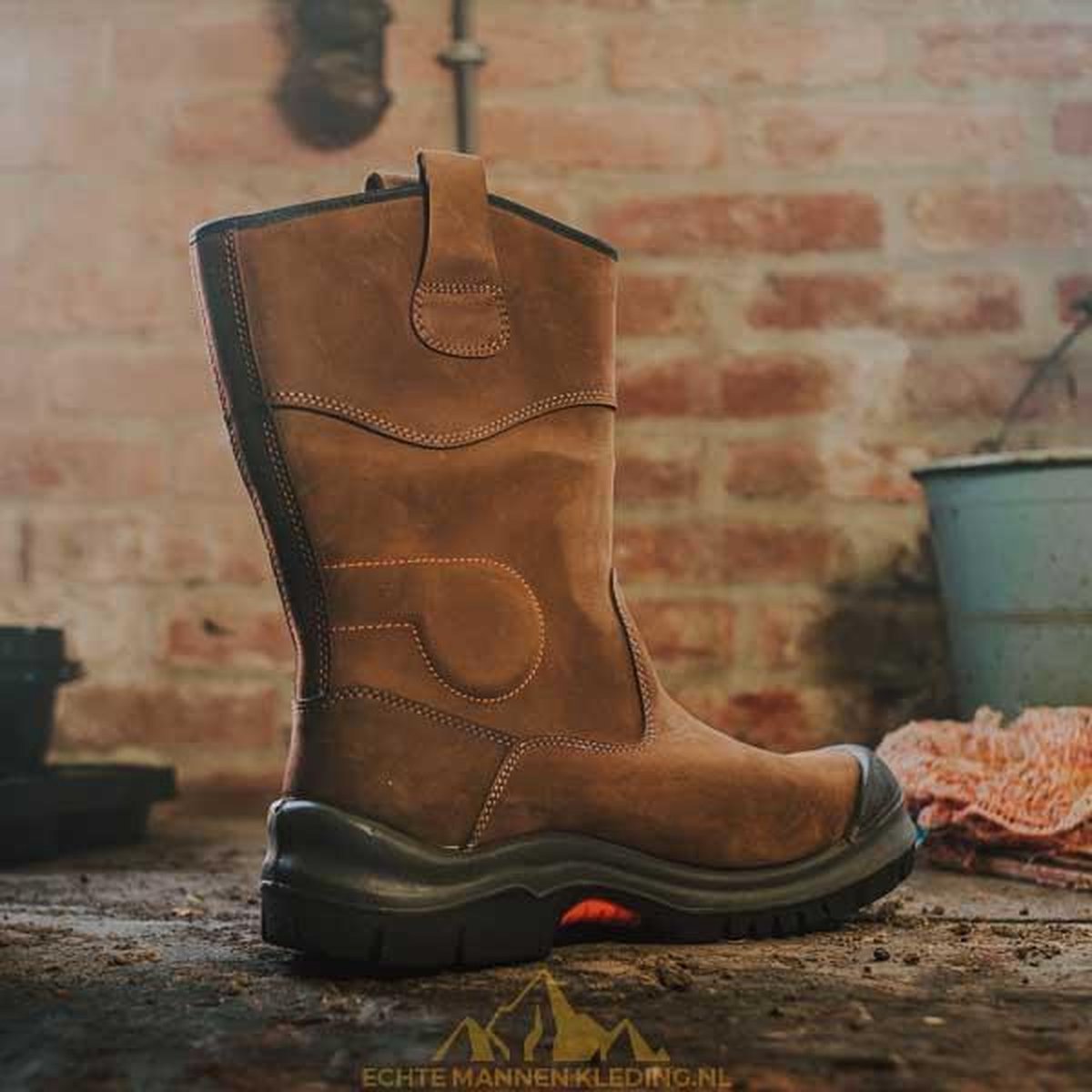 No Risk werklaars Hawick 6674.02 S3 Aqua-tex - Bruin - 43 | bol.com