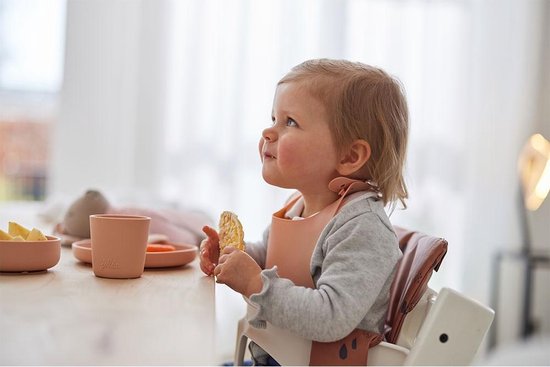 Jollein - Kinderserviesset 4-delig (Caramel) - Siliconen - Baby Servies, Baby Bestek - 6-18 maanden van Jollein — afbeelding 4