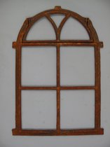 Wanddecoratie - Stalraam Klassiek Raamframe - Roestig venster - 75 cm hoog