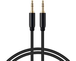 AUX kabel - 3.5 mm Stereokabel Audiokabel - 1 Meter - Audiojack - Zwart