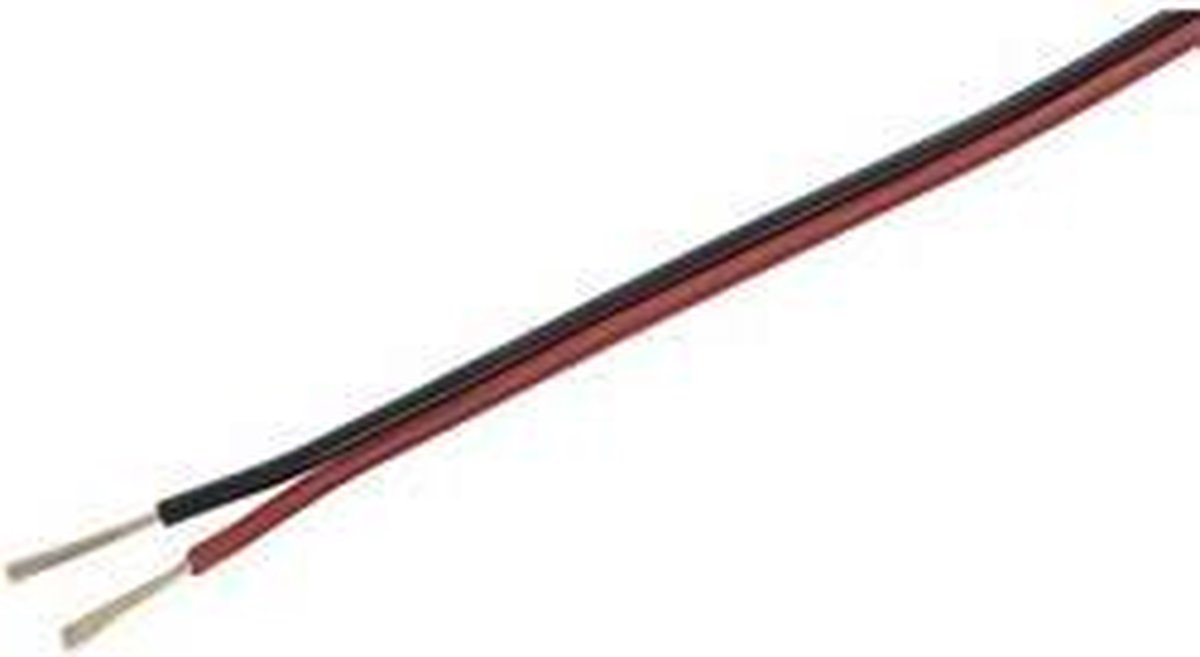 TRU COMPONENTS 1565746 Luidsprekerkabel 2 x 0.8 mm² Rood, Zwart 100 m