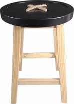 Sortio Home - Poef Wina - Zwart - Stof