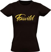 Foxwild Dames t-shirt | Peter Gillis | Hatseflatse | Foxwild | Massa is kassa | Zwart