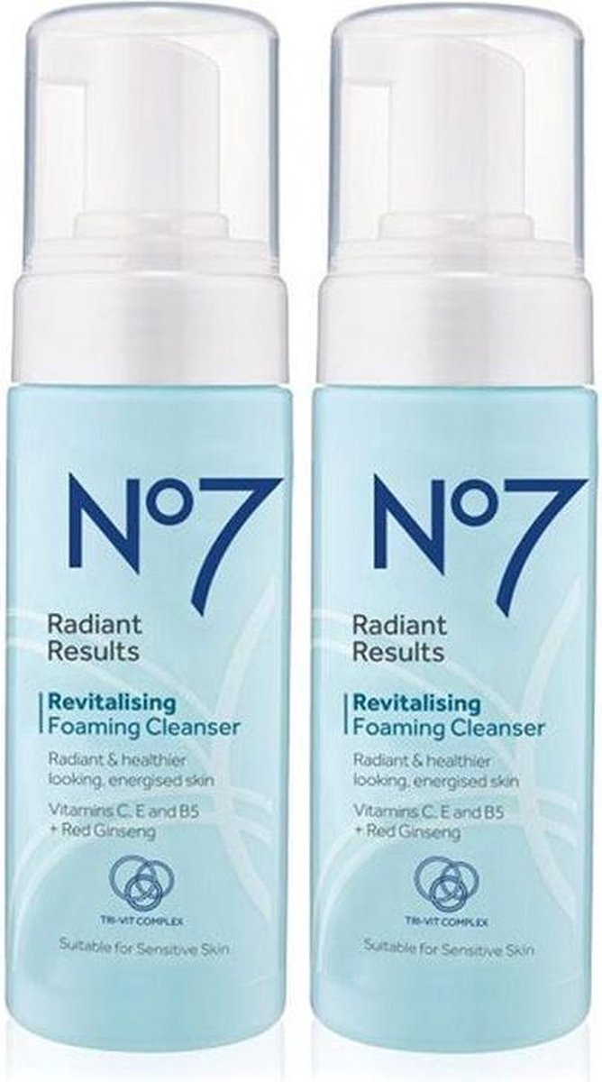 No7 Radiant Results Revitalising Foaming Cleanser - gezichtsreiniging - 2x150ml