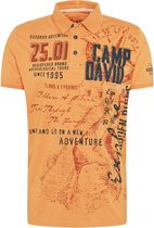 Camp David ® piqué polo met labelapplicaties