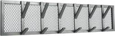 Nancy's Kapstok Gruff - Garderoberek - Wandkapstok - Kapstokken - Metaal - XL - Burned Steel - 95 x 9 x 22 cm