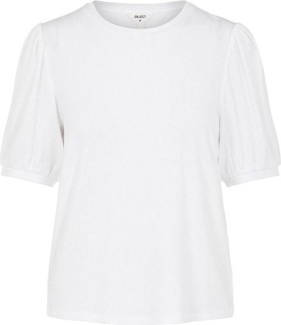 Object Objjamie S/s Top Tops & T-shirts Dames - Shirt - Wit - Maat L