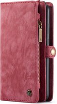 Huawei P30 Lite Hoesje - Caseme - Serie - Kunstlederen Bookcase / 2in1 Case - Rood - Hoesje Geschikt Voor Huawei P30 Lite