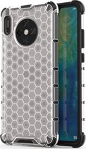 Huawei Mate 30 Hoesje - Mobigear - Honeycomb Serie - Hard Kunststof Backcover - Wit - Hoesje Geschikt Voor Huawei Mate 30