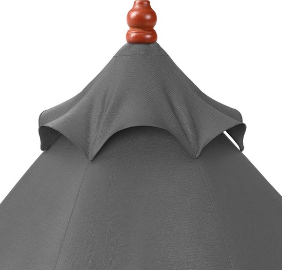 Kingsleeve Parasol 330cm – UV Bescherming 80+ Waterafstotend - Antraciet