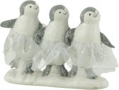 J-Line Pinguin 3Delig Poly Wit/Grijs