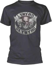 Lynyrd Skynyrd Heren Tshirt -L- Biker Patch Grijs