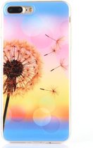 GadgetBay Blaasbloem silicone TPU hoesje iPhone 7 Plus 8 Plus gekleurde cover bloem