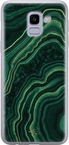 Samsung Galaxy J6 2018 siliconen hoesje - Agate groen - Soft Case Telefoonhoesje - Groen - Print