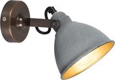 QAZQA liko wl - Landelijkee Wandlamp voor binnen - 1 lichts - D 250 mm - Grijs - Woonkamer