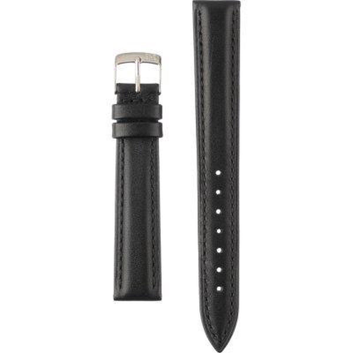 Morellato Horlogebandje - Morellato horlogeband X3935 Musa - leer - Zwart - bandbreedte 16.00 mm