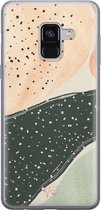 Samsung Galaxy A8 2018 siliconen hoesje - Abstract peach - Soft Case Telefoonhoesje - Multi - Print