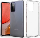 Transparant Dun TPU Hoesje Geschikt voor Samsung Galaxy A72 | Back Cover | Lichtgewicht | Ultra Dun Hoesje | Flexibel | Zacht TPU | Doorzichtig