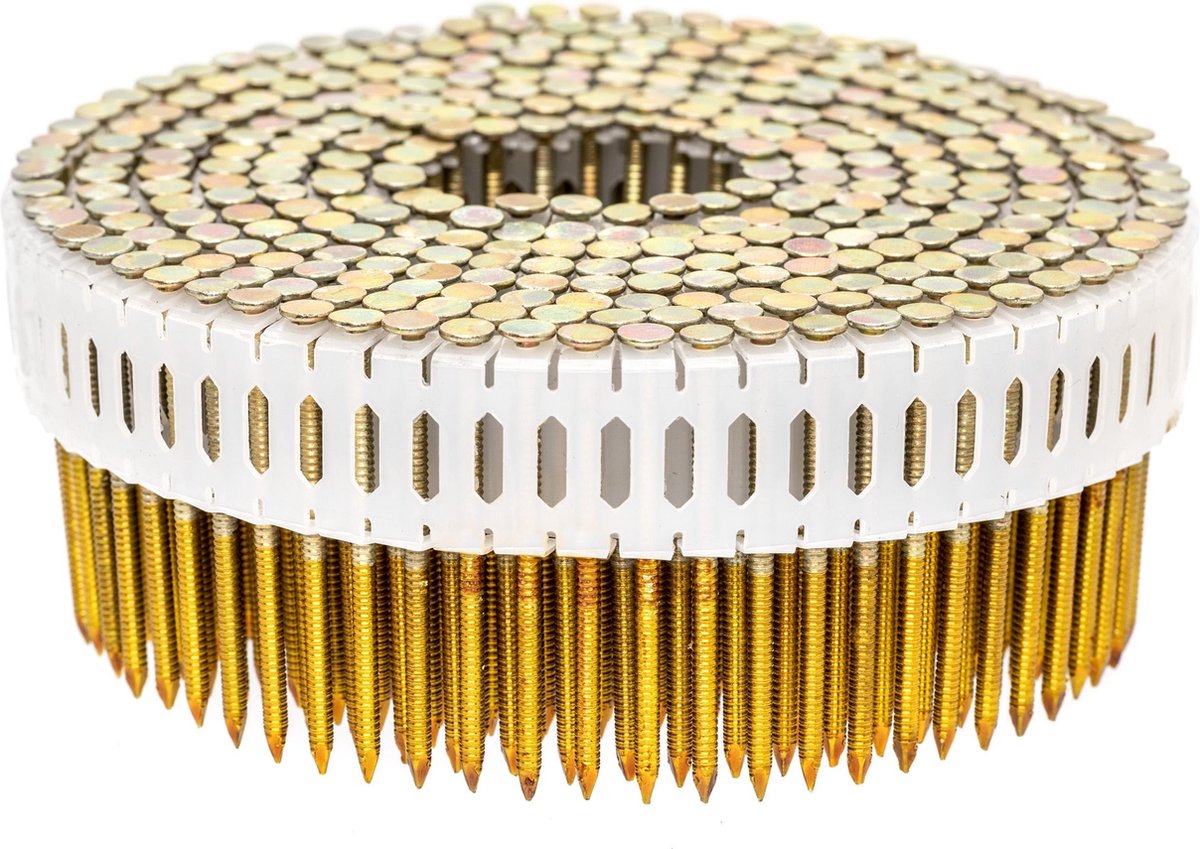 Everwin Plastic Gebonden Coilnagels TC0 DUO FAST | 2,5 x 50 mm | Ring RVS bolkop | 1950 stuks
