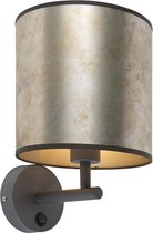 QAZQA - Moderne Wandlamp voor binnen - 1 lichts - D 230 mm - Taupe -  Woonkamer | Slaapkamer | Keuken