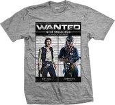 Star Wars Heren Tshirt -S- Wanted Smugglers Grijs