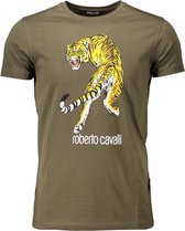 Roberto Cavalli T-shirt Groen XL Heren