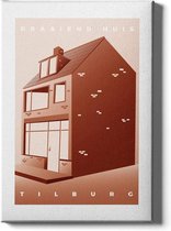 Walljar - Draaiend Huis - Muurdecoratie - Poster met lijst