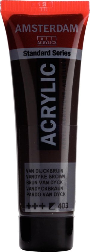 Acrylverf - 403 - Van Dijck bruin - 20ml |